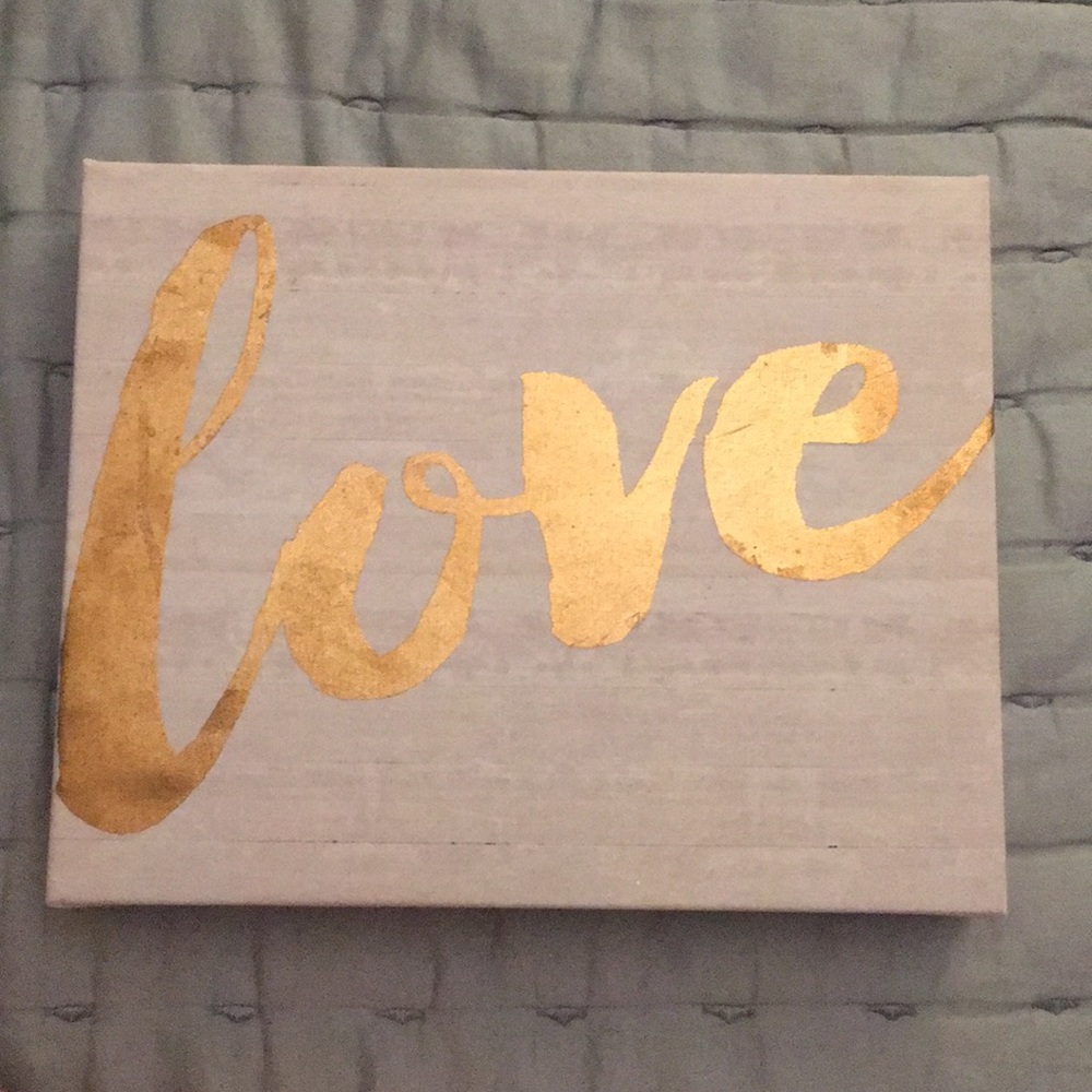 “Love” canvas decor